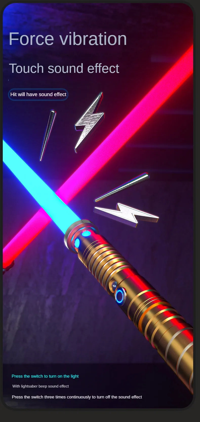 Lightsaber Metal Laser Sword Toys RGB Light Saber 7 Color Change Kids Soundfonts Force FX FOC Blaster Toys Jedi Laser Sword Gift