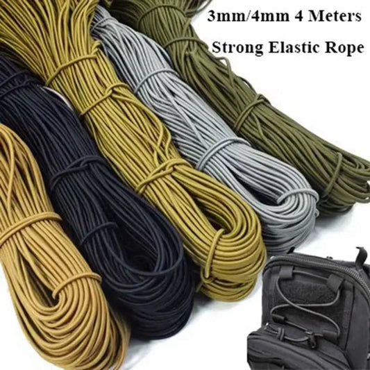 4 Colors Strong Elastic Rope 3mm/4mm 4 Meters Length Chair Repair Cord Multistrand Dichotomanthes Rope Outdoor Tool