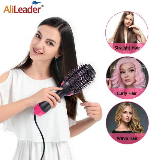 Cheap Hair Dryer Brush Hot Air Brush Styler And Volumizer One Step Hair Straightener Curling Iron Curler Comb Electric Brush