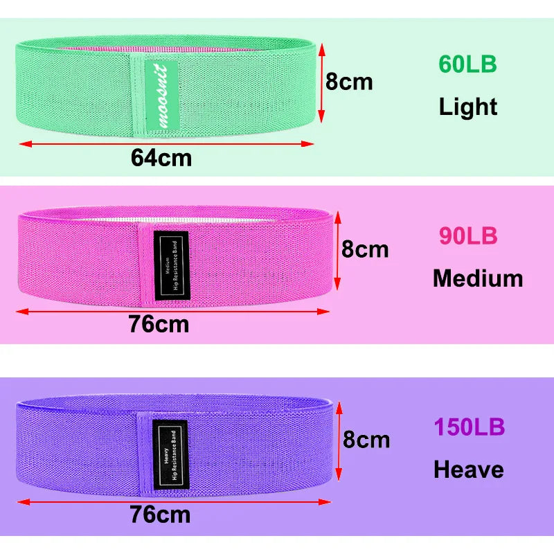 COYOCO Resistance Bands Fitness Booty Bands Hip Circle Fabric Fitness Expander Elastic Band for Home Workout Exercise Equipment