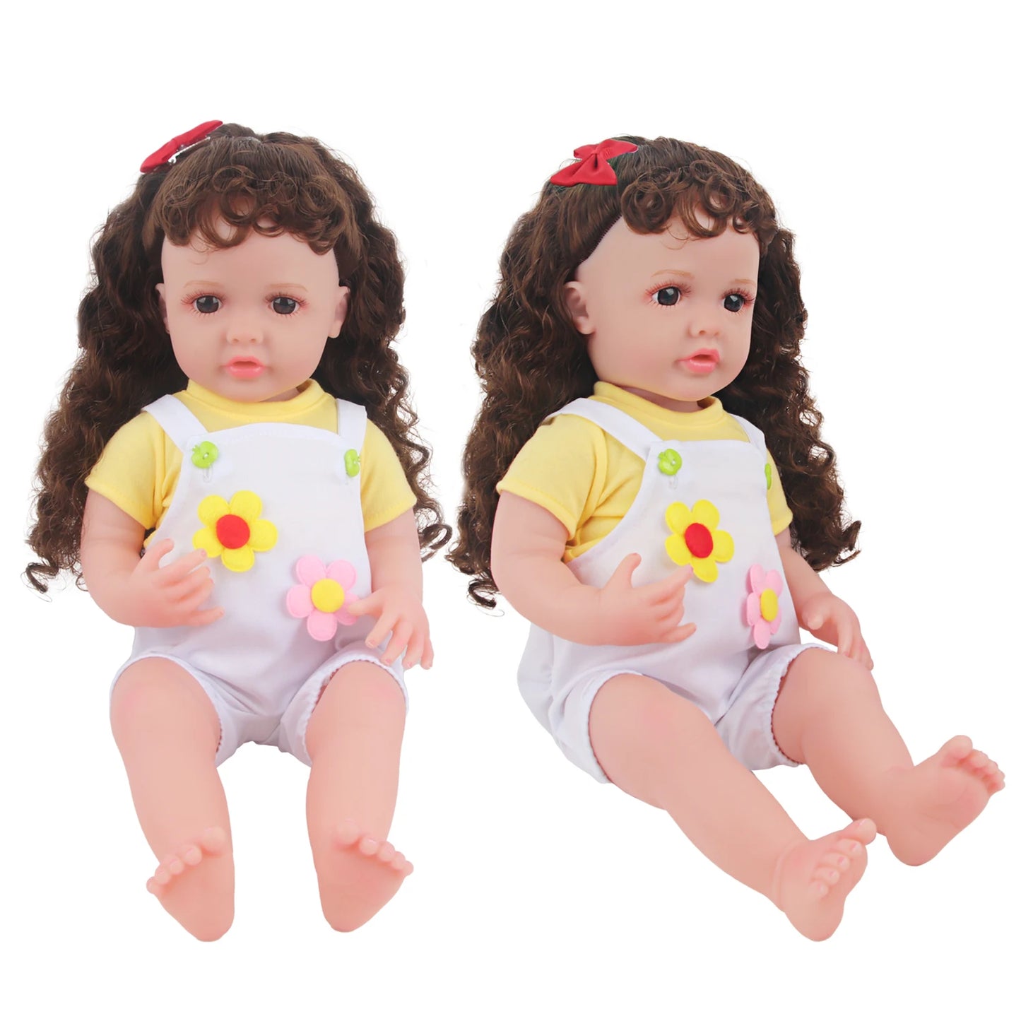 55CM 22 Inches Baby Reborn Girl Doll Full Body Soft Silicone Cute Newborn Dolls With Shoes,Clothes Girl's Best Gift Festival Toy