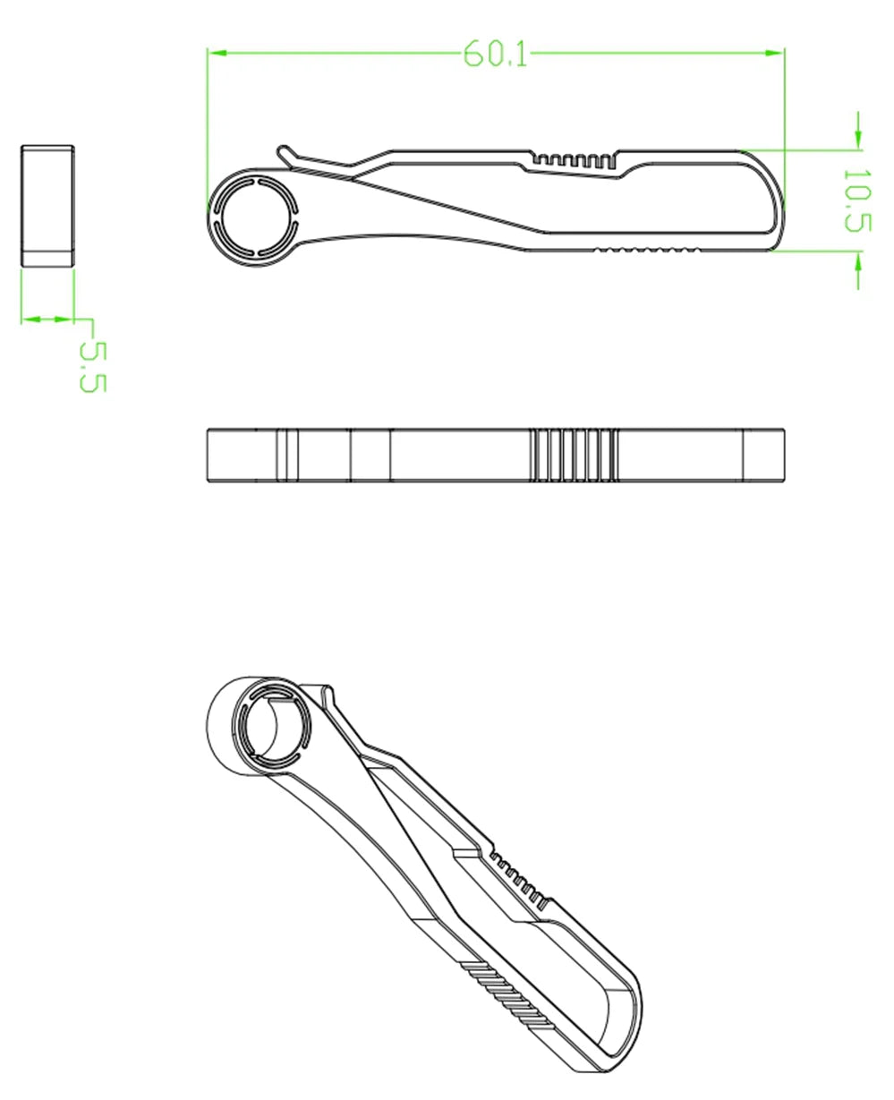 EDC Ultem PEI Titanium Key ring Keychain Car Pendant EDC Outdoor Tool