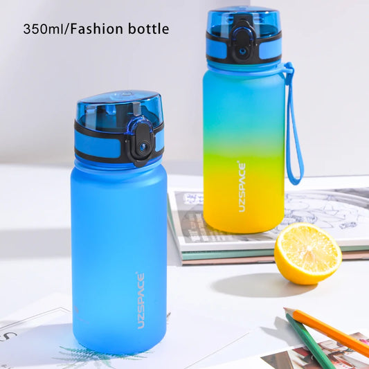 350ML Sport Water Bottle With Time Marker Girl Kids Portable Leakproof Eco-friendly No Smell Tritan Plastic Drinkware BPA Free