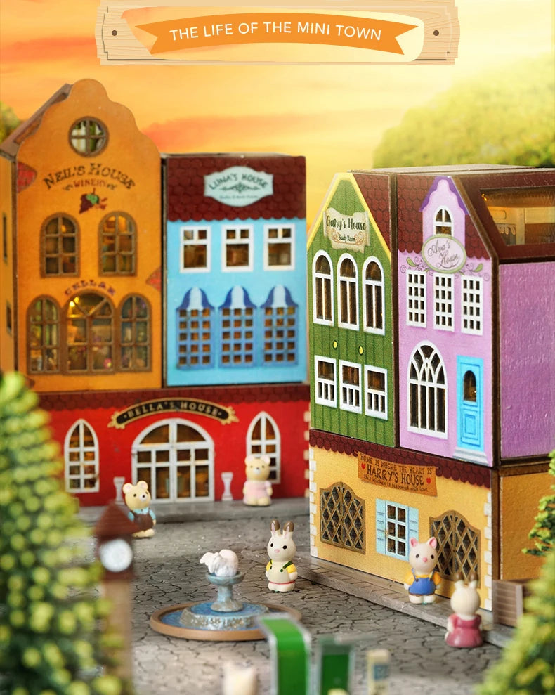 New Diy Mini Home Dollhouse With Furniture Light Miniaturas Doll House Casa Miniature items For Toys Birthday Gifts