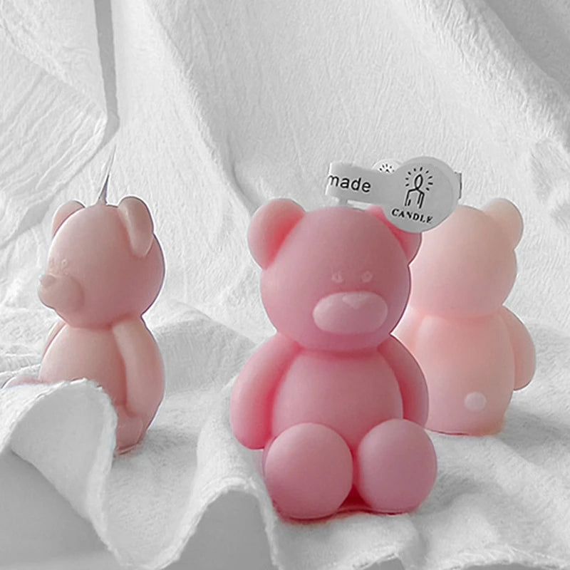 Cute Candles Bear Birthday Decor Scented Candles Ins Desktop Decorative Centerpiece Aromatic Candles Cake Topper Birthday Gifts