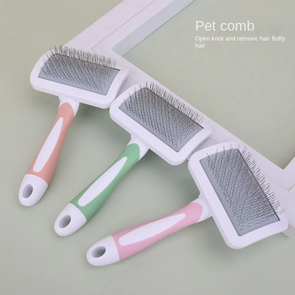 Pet Hair Shedding Comb Dog Cat Brush Grooming Long Hair Indoor Cats Brush Hair Remover Cleaning Beauty Slicker Pet Supplies