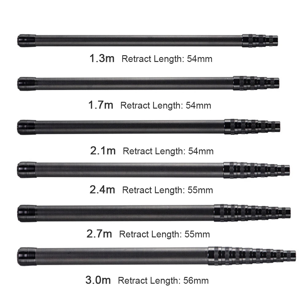 Carbon Fiber Telescoping Fishing Landing Net Rod Fish Handle Collapsible Pole Gear Fishing Accessory Hotselling