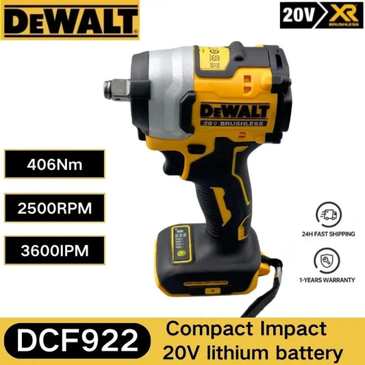 DEWALT DCF922 Compact Impact Wrench 20V Cordless Brushless 1/2" Impact Wrench Kit With Lithium Battery Professional Power Tools