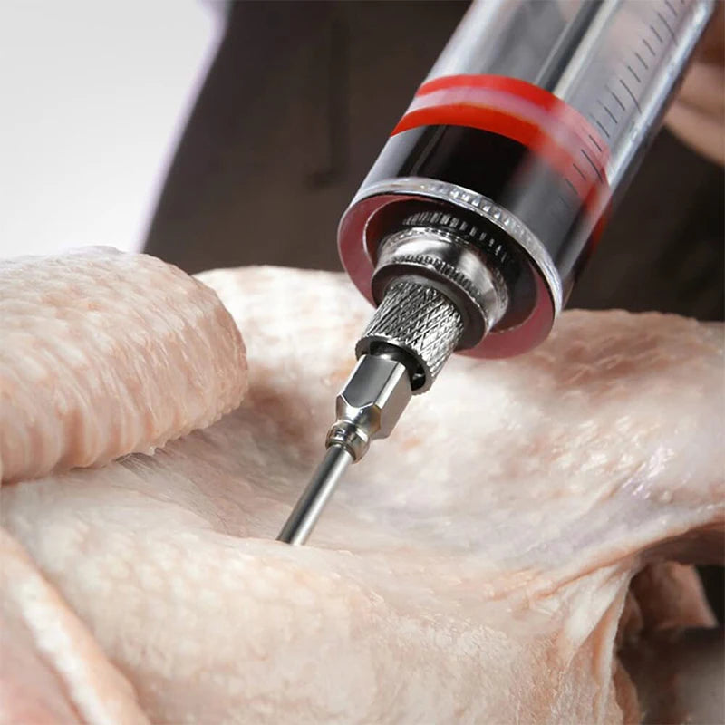 Roast Juice Syringe Seasoning Syringe Turkey Needle Marinated Beef Steak Barbecue Seasoning Syringe Needle kitchen Catering Tool