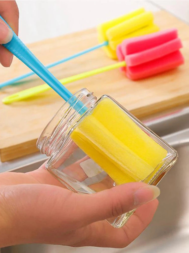 1PCS Bottle Sponge Brushes Cup Glass Milk Bottles Brush Washing Cleaning Cleaner Kitchen Tools Baby Accessories Hot Sale