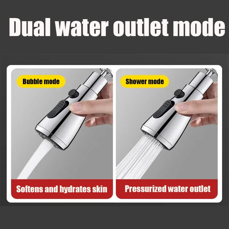 Universal 720° Rotate Kitchen Faucet Extender Aerator Splash Filter Kitchen Washbasin Faucet Bubbler Nozzle