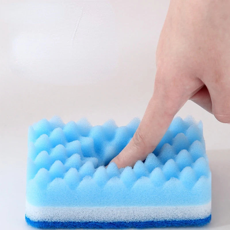 5Pcs/10Pcs Sponges Scouring Pads Soft Cleaning Brushes For Dish Bowl Pot Cooking Cleaning Tool Kitchen Bathroom Supplies