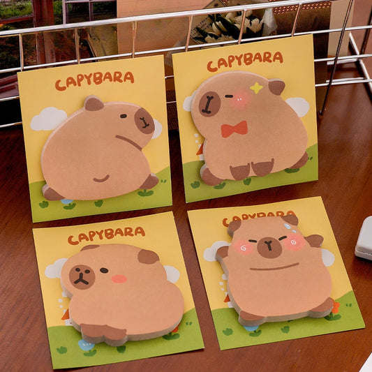 Capybara Sticky Notes, Cute Sticky Notes, Student Cartoon High-looking Sticky Notes Kawaii Memo Pad  Stationery  Stationary