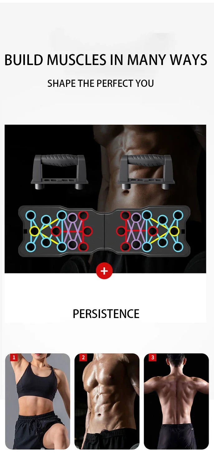 Multi-Function Push Up Board Foldable Push-Up Rack ABS Training Board Push Up Bars Exercise Men Fitness Equipment for Home Gym