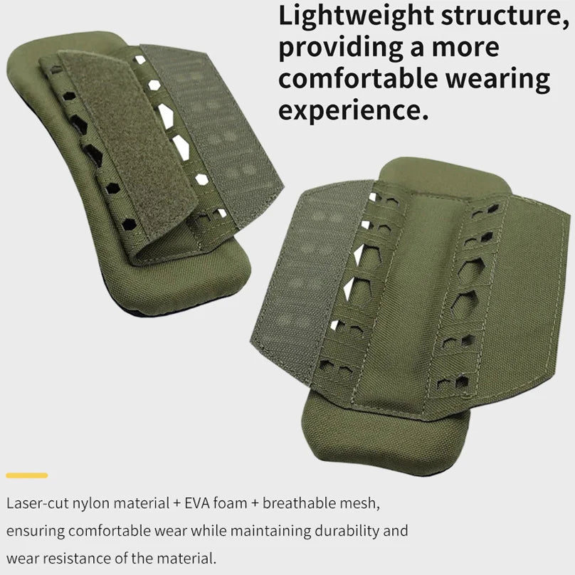 Tactical Shoulder Pad Strap Vest Comfort Cushion Laser Cutting Pad Nylon Mesh Protect Pads Molle For Hunting Vest Accessory