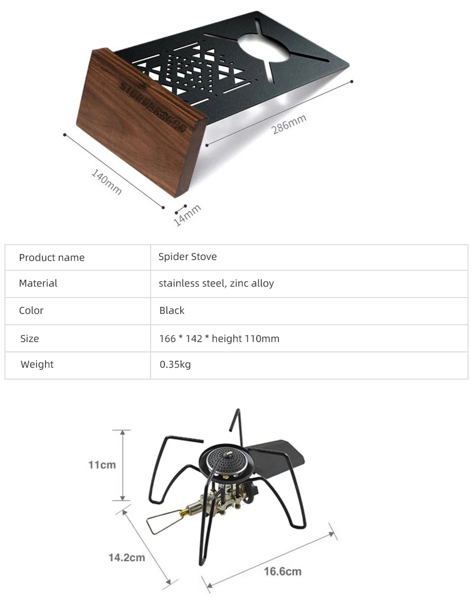 StormDragon camping gas stove accessories black portable outdoor stove, Soto stove set gas stove bracket SOTO-310 spider stove