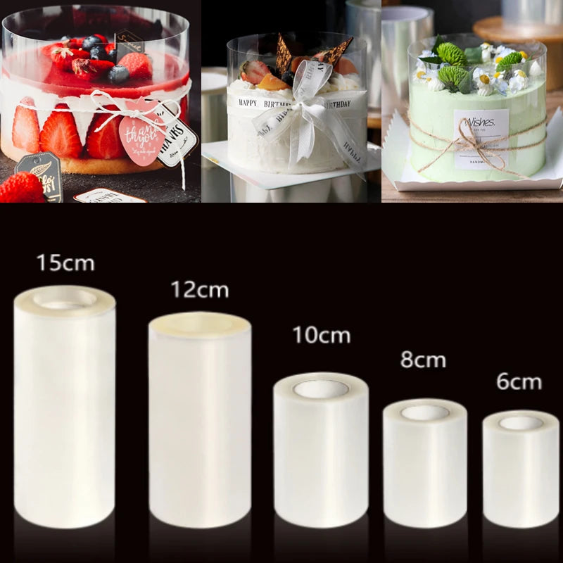 Accessories Baking Tools 1 Roll Cake Surround Film DIY  Bakeware Acetate Film Transparent Cake Collar Kitchen  6/8/10/12/15Cm