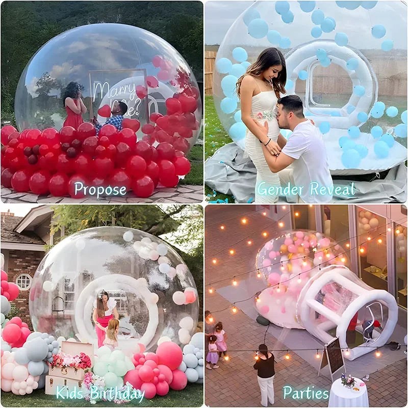 2.5M/3M/3.5M Inflatable Castle Bubble House With Blower Clear Dome Tent Wedding Party Event Photography backdrop Kids toy gift