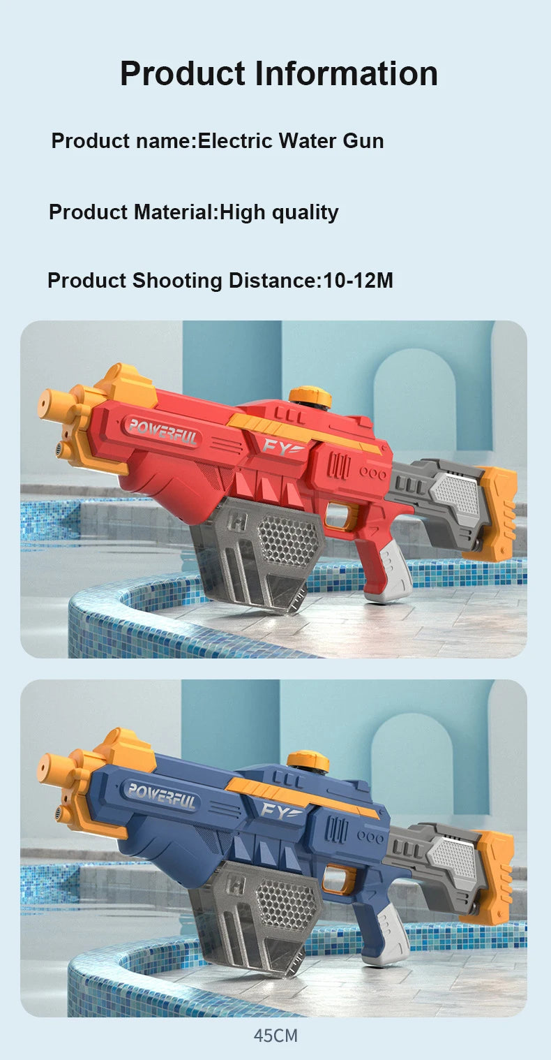 Free Shipping Electric Water Gun Powerful Water Blasters Squirt Guns Large-capacity Water Tank Summer Swimming Pool Outdoor Toy