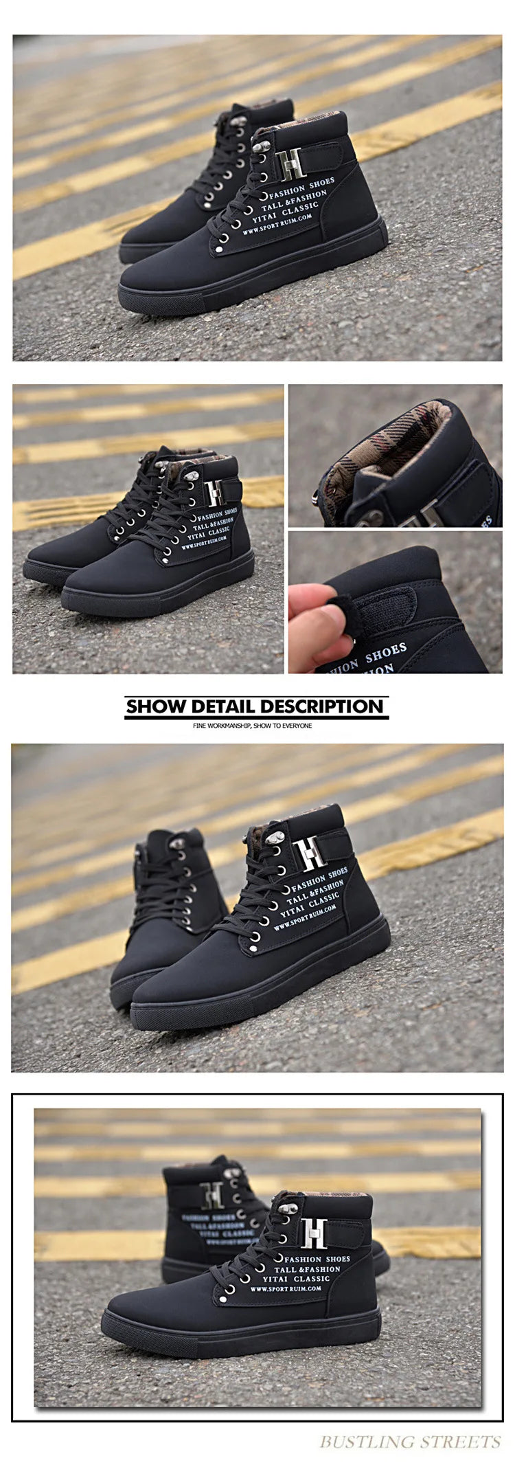 2024 Fashion Men Casual Shoes High Top Canvas Shoes Sneakers Man Lace-Up Breathable Trainers Men Baskets Basic Flats Shoes