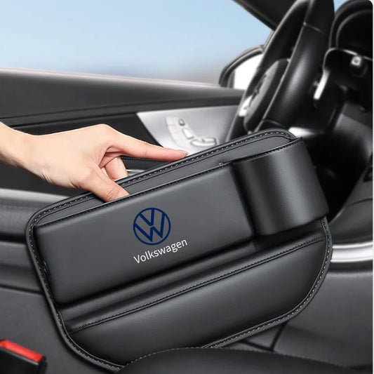 Car Seat Gap Organizer Storage Box Pocket Multifunction Auto Cup Holder Storage Box for VW GTI Rline Golf Phaeton Tiguan T-Cross