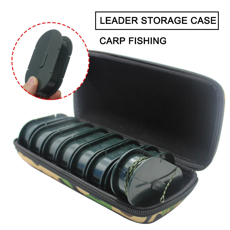 1Box Carp Fishing Tools Leader Storage Case Box Carp Lead Fishing Weights Ready Leadcore  For Ronnie Rig Storage Box Tackle