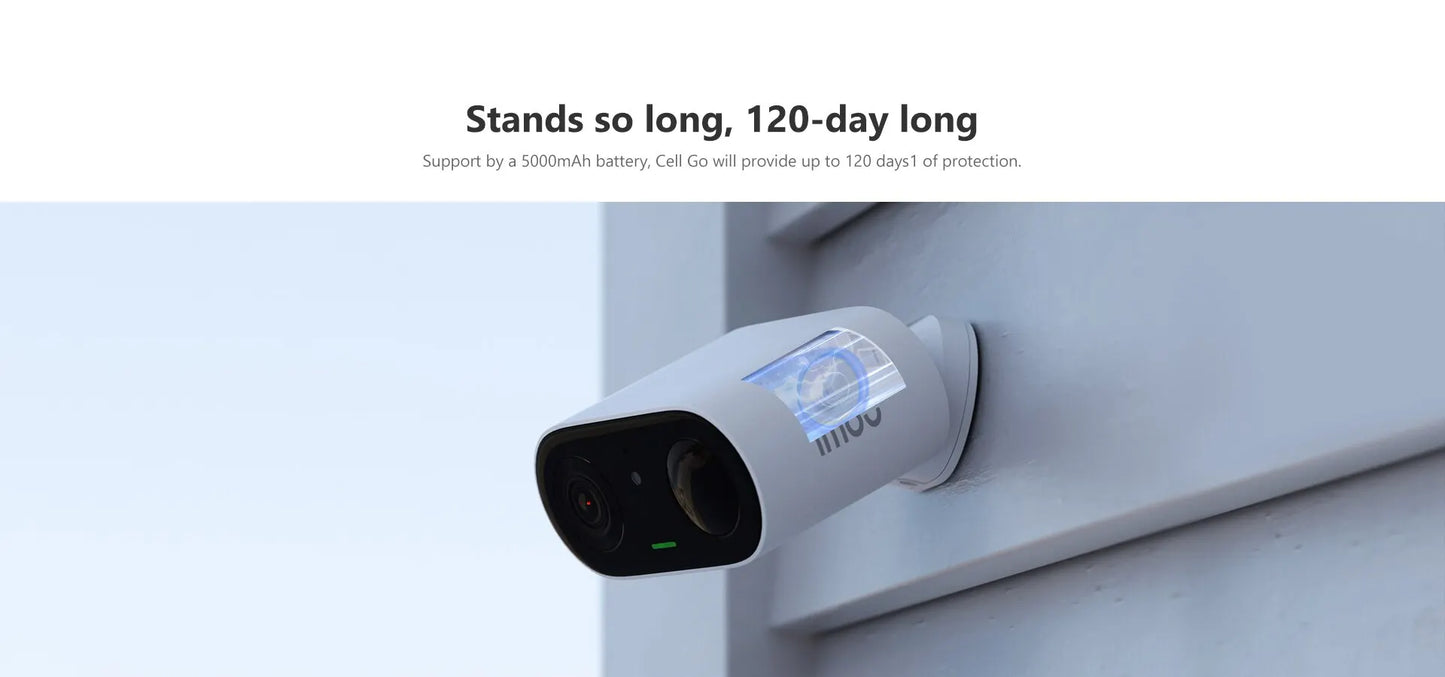 IMOU Cell Go Full Color Rechargeable Camera Wi-Fi Vlog feature Outdoor Surveillance Cameras PIR Human Detection IP65