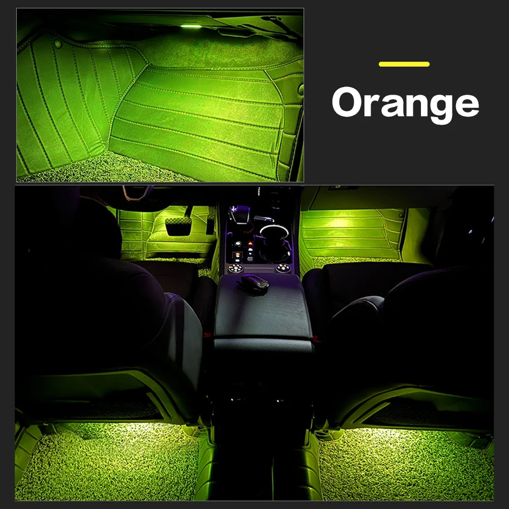 LED Car Footwell Light Bulb Interior Atmosphere Lamp Decorative Accessories For VW Tiguan MK1 MK2 2007- 2022 2021 2020 2019 2018