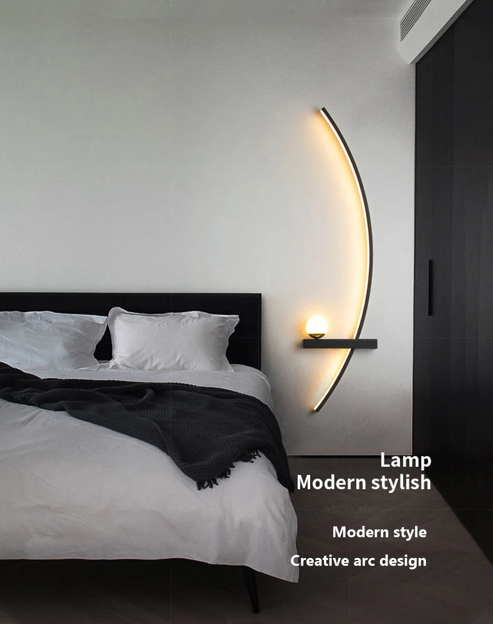 Nordic LED Wall Lamps Minimalist Lines Decorative Wall Sconces Bedroom Living Room Corridor Modern Aesthetic Lighting Luminaires