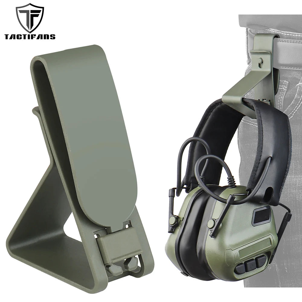 Tactical Headset Hanger Earphone Hearing Hanger Cell Phone Bracket Buckle Hook Nylon MOLLE Vest Waist Belt Gear Accessories