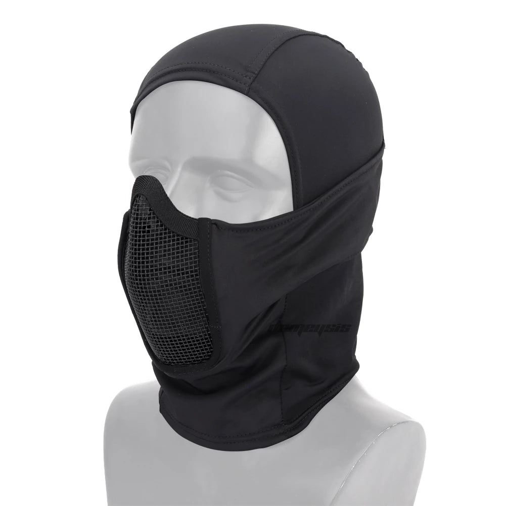 Tactical Headgear Mask Airsoft Paintball CS Steel Mesh Full Face Balaclava Masks Wargame  Cycling Soft Face Shield