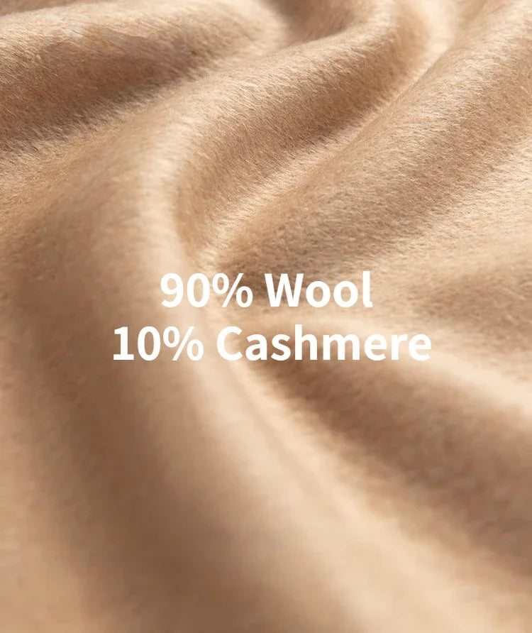 Women's Coat Double-sided 10% Cashmere 90% Wool Women's Long Coat Jacket, 2024 Winter New Long Cashmere Coat Women