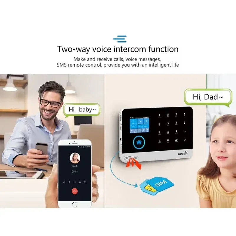 Wireless Security Home Alarm GSM System Kit WiFi Tuya