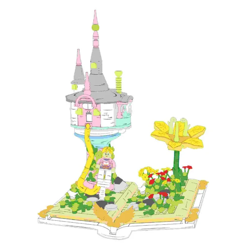 Mini Particle Assembly Building Blocks Fairy Tale Story Book Series DIY Toy Ornament Assembled Boys Girls Kids Birthday Gift