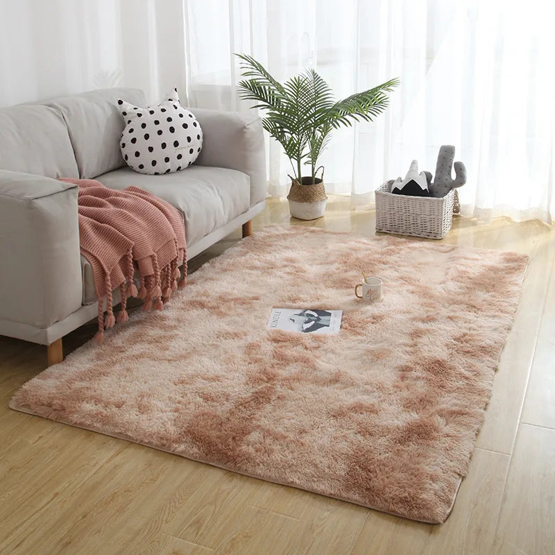 Plush Carpet Thick Bedroom Carpets Anti Slip Soft Rugs Large Rugs For Modern Living Room Long Hair Carpet Living Room Decoration