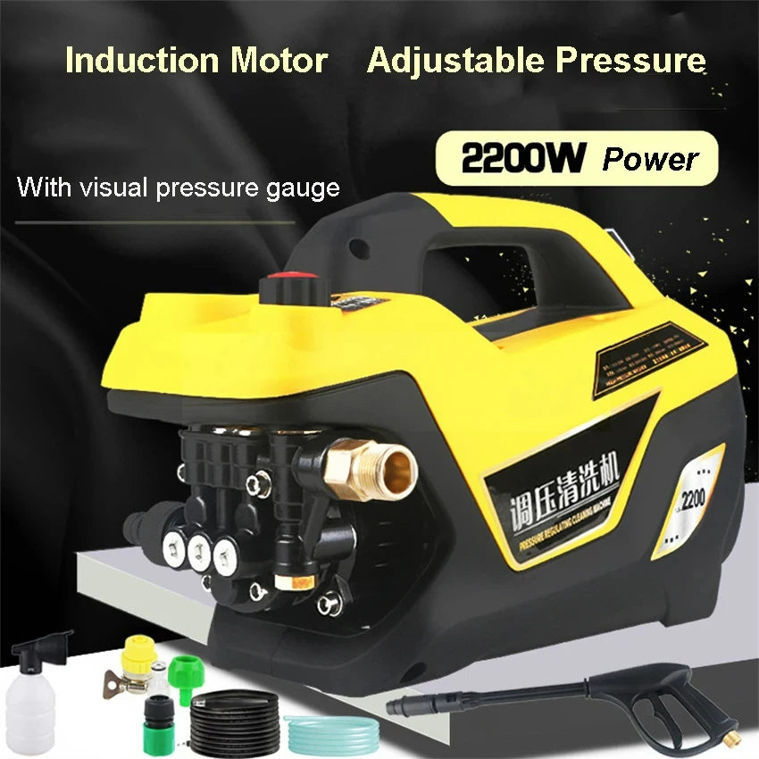 High Pressure Household Car Washing Machine 220V Small Automatic Induction Water Gun High Pressure Cleaning Tool Equipment