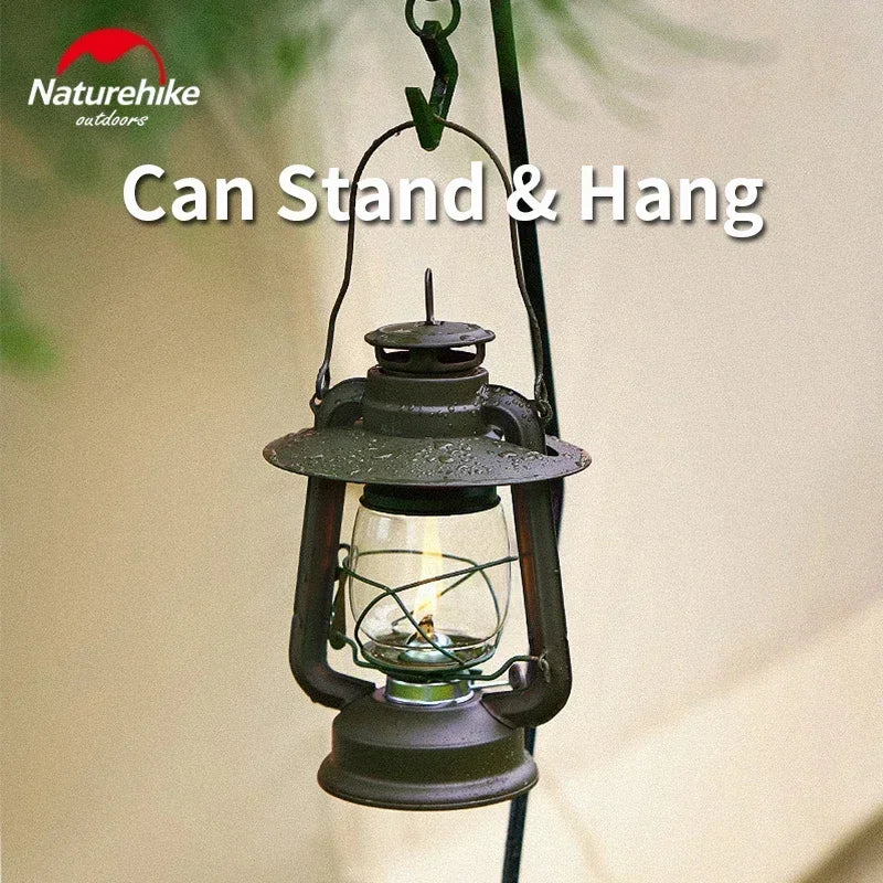 Naturehike Kerosene Lamp Coal Oil Lantern Retro Lighting Light Outdoor Camping Picnic Travel Photo Props Rainproof Portable