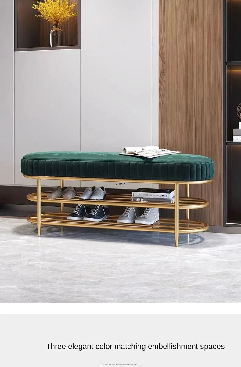 Shoes Stool At The Door of The House Entrance Stool Designer Cloakroom Sofa Stool Against The Wall Long Bench Bed End