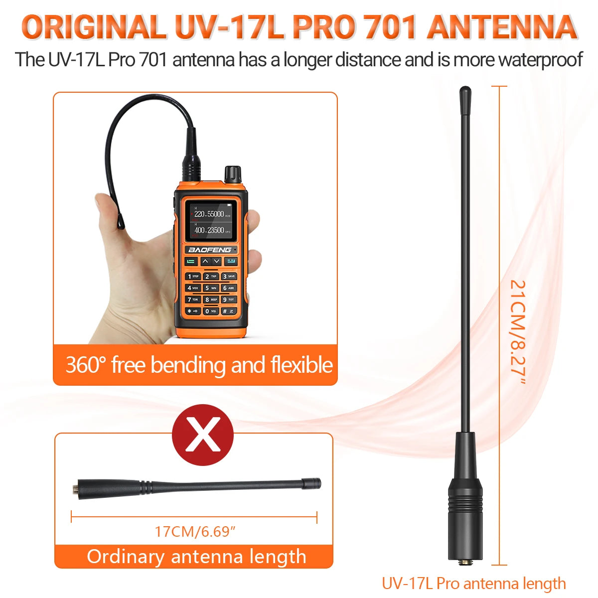 Baofeng UV-17 Pro V2 Wireless Copy Frequency Tri Band Waterproof Powerful Walkie Talkie Long Range UV-5R UV S9 Two Way Radio