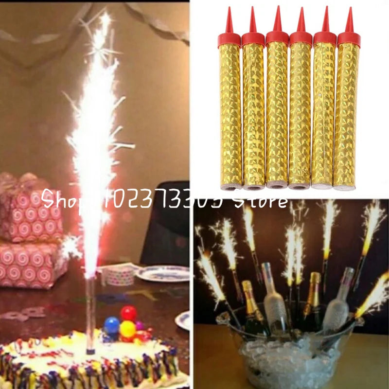 18/12/6PCS 20cm Extra Long Cake Magic Candle Birthday Party Baby Bath Cake Decoration Party Supplies