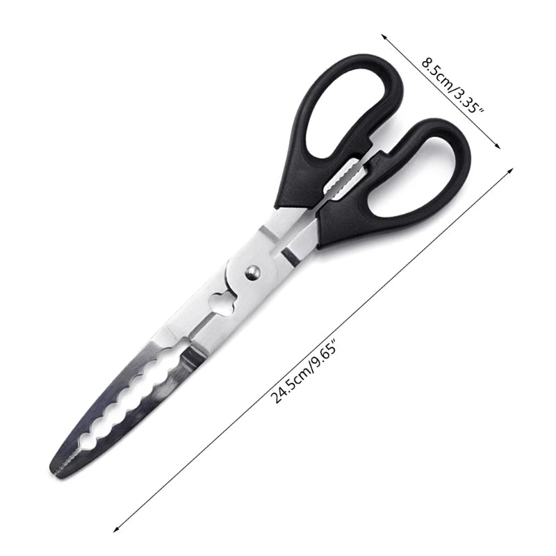 Long Fishing Pliers Scissor Gripper Stainless Steel Fish Crab Grabbing Tool Clamp Pike Trap Fishing Tackle Plier Gear Accessory