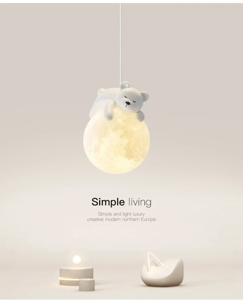 Creative Cartoon Animals LED Hanging Chandelier for Living Room Kid’s Bedroom Bedside Lamps Home-appliance Decor Pendant Lights