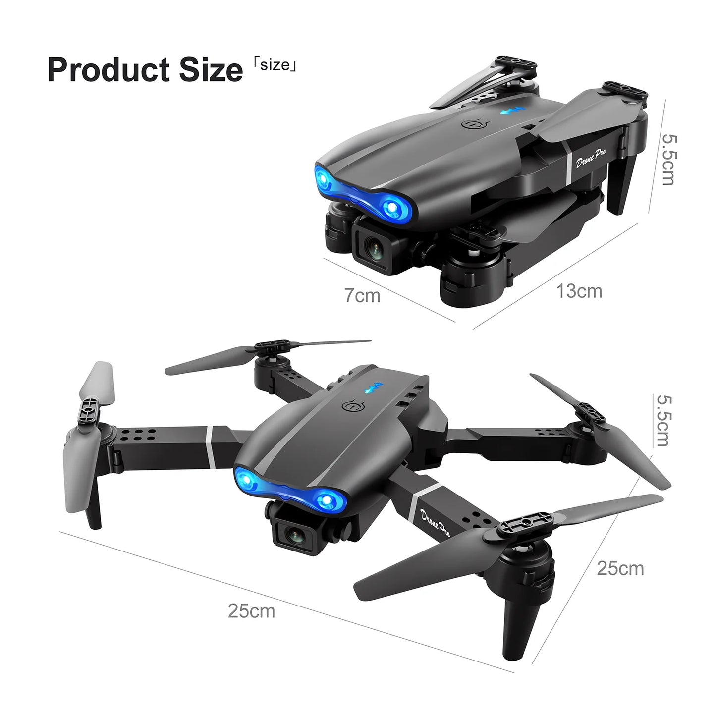 E99pro Camera Drone Dual 4k Camer Professinal With 1080P Wide Angle Foldable Rc Wifi Fpv Height Helicopter Hold Apron 2024 NEW