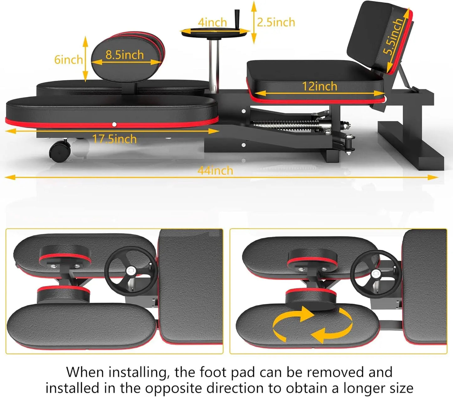 Leg Stretcher, 220LBS Leg Stretch Machine, Heavy Duty Steel Frame Equipment Splits Machine, Leg Stretching Training Machine