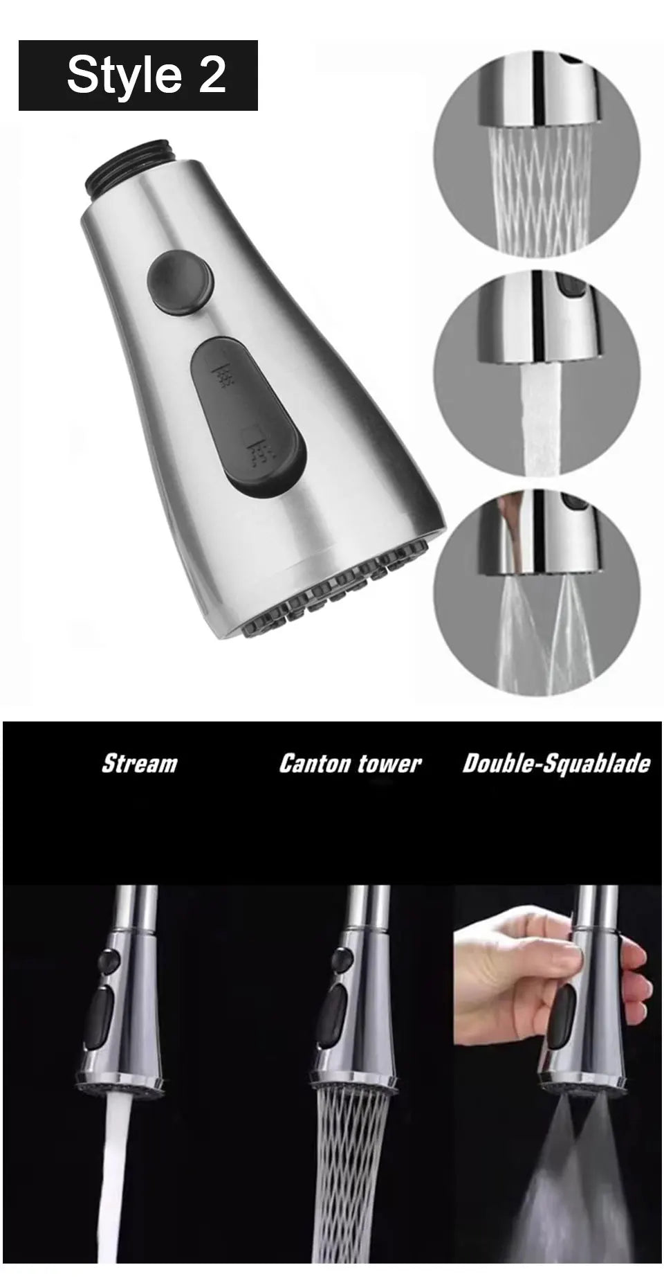 DOOKOLE Kitchen Faucet Sprayer Head Replacement, Faucet Sprayer Attachment, Kitchen Faucet Sprayer,Kitchen Sink Spray Nozzle