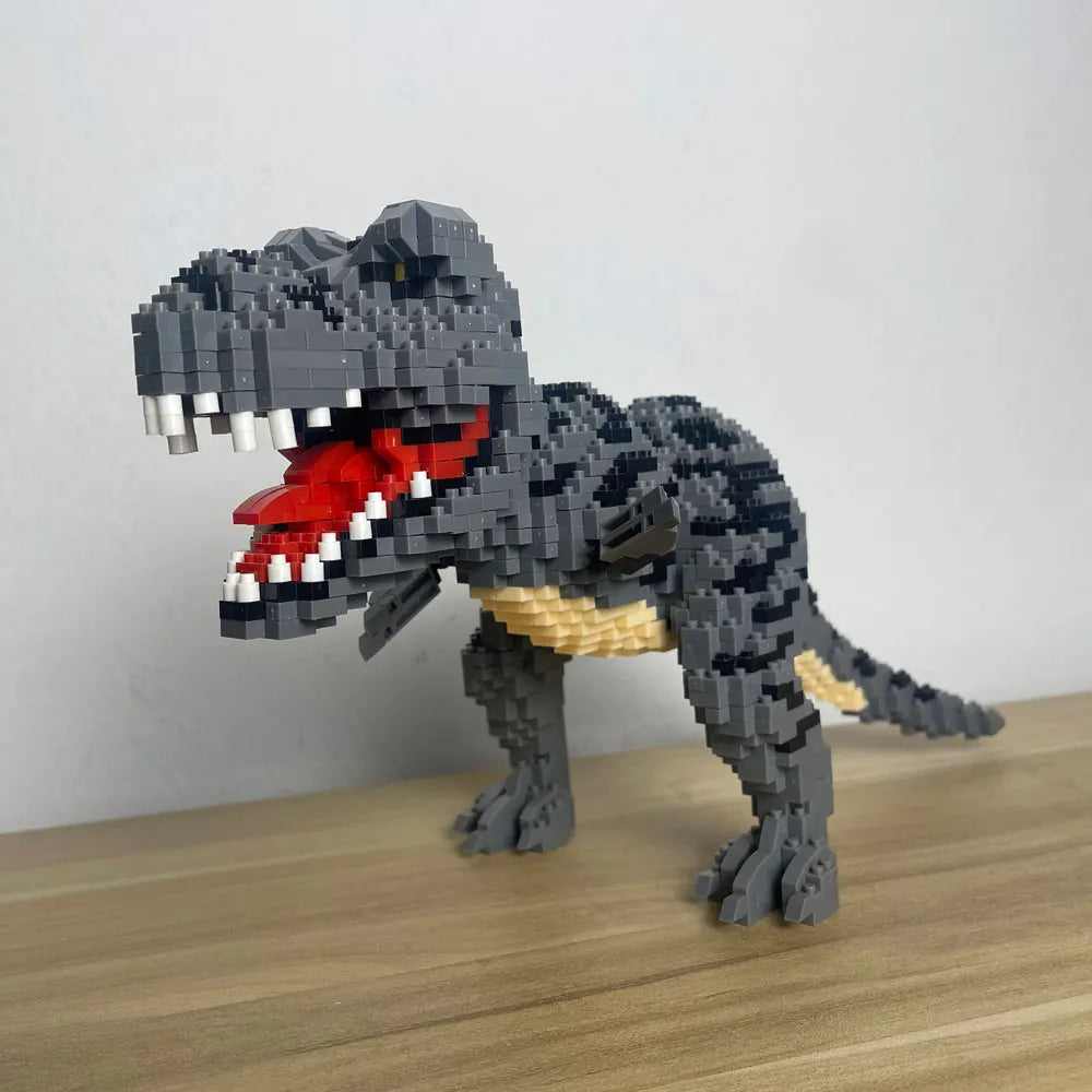 Knew Built Dinosaur Tyrannosaurus Rex or Velocira Models Micro Mini Building Blocks Puzzle Toys Perfect Gifts Desktop Decoration