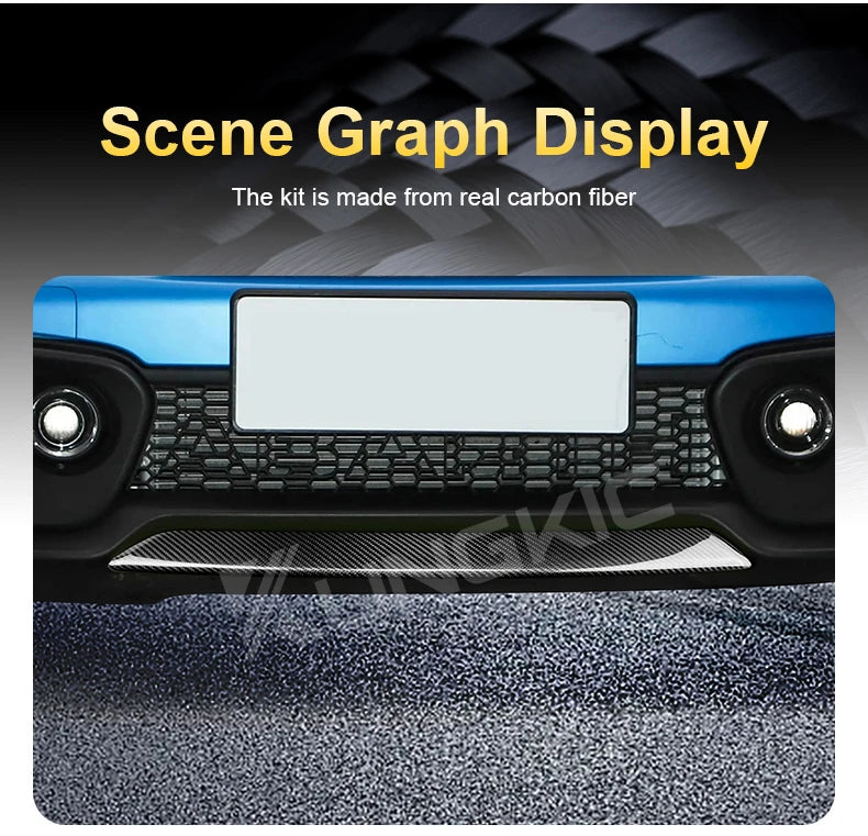 Real Hard Carbon Fiber For Abarth 595 695 2017 2018 2019 2020 2021 2022 2023 Car Front Bumper Decorarion Dry Carbon Accessories