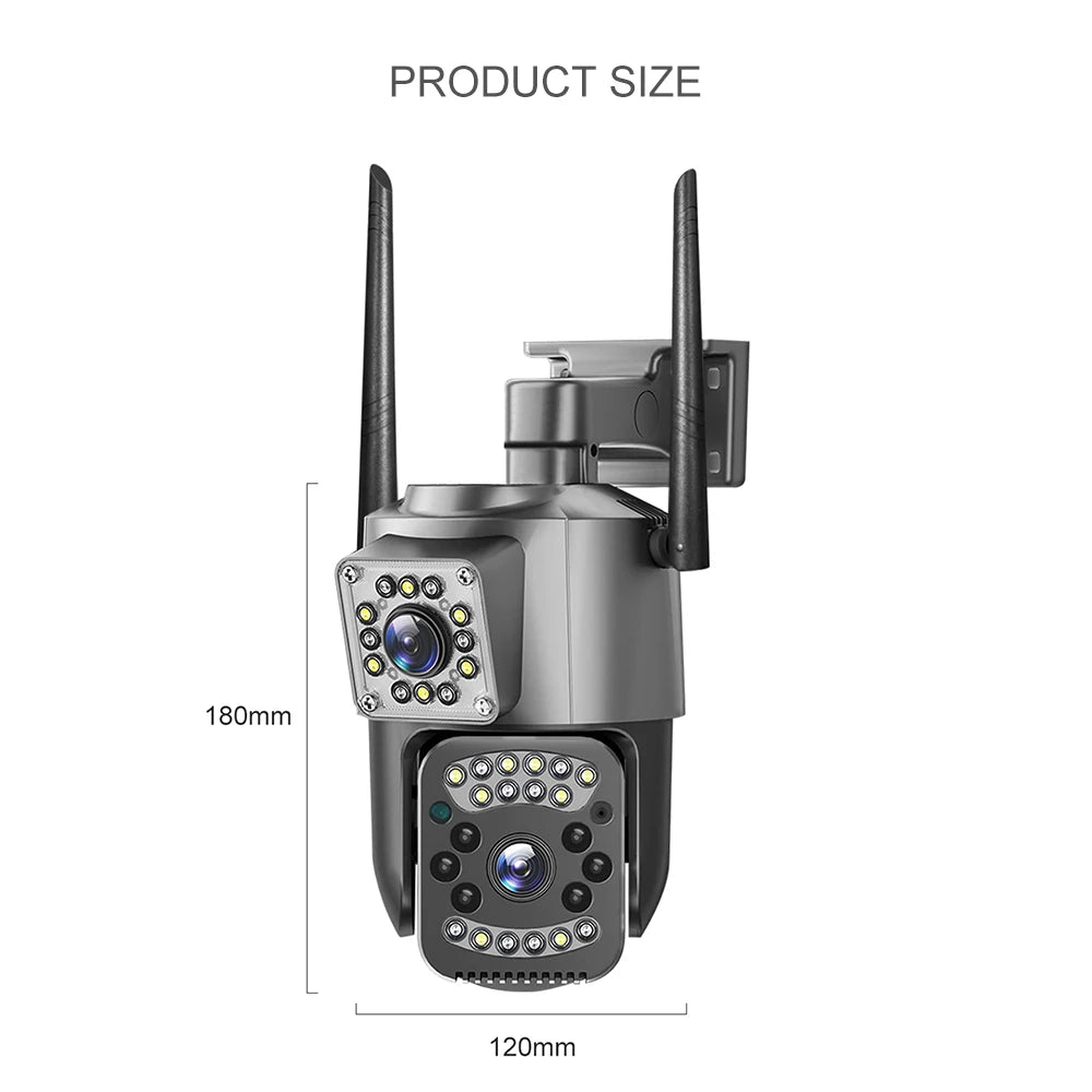 Wi-Fi 4G SIM Card 4K 4MP HD CCTV Camera Outdoor IP Security Camera Bidirectional Call Color Night Vision AI Mobile V380 Pro