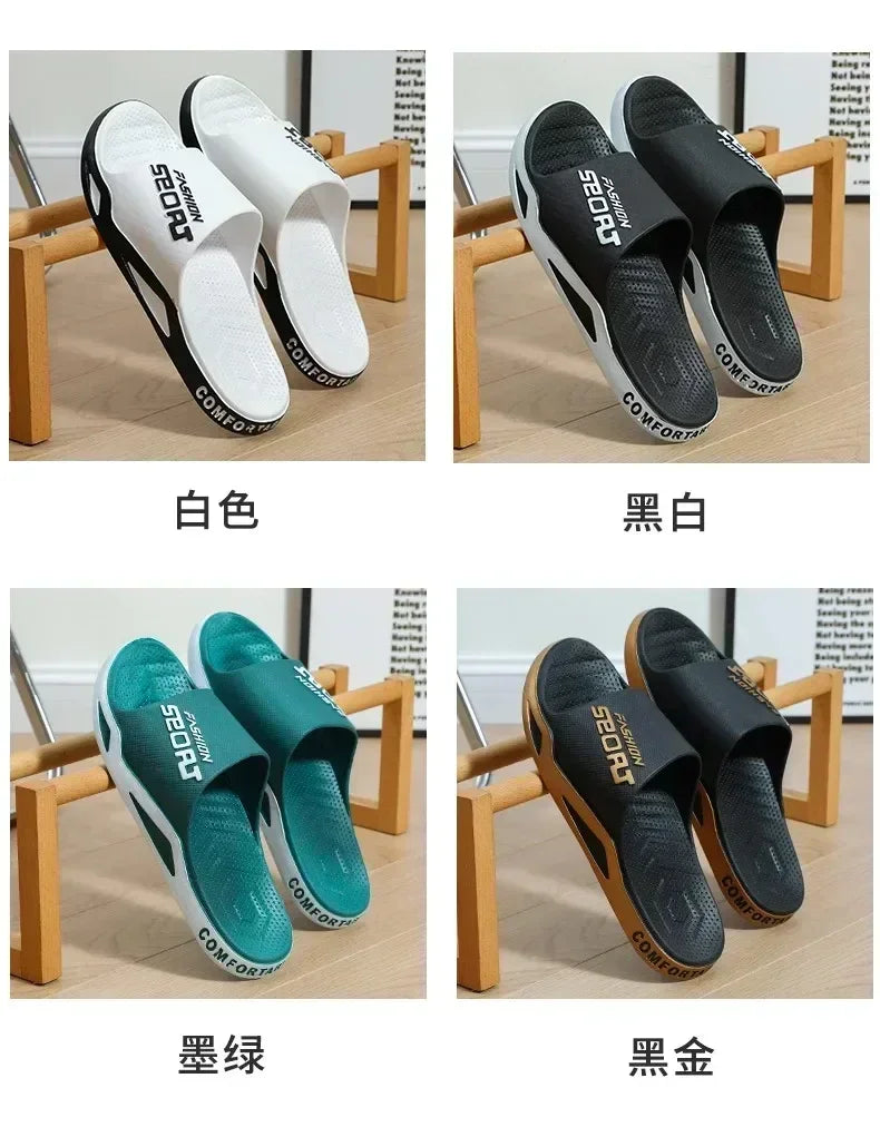 Men's Bathroom Non-slip Summer Fashion Flip-flops Women Couple Shoes Indoor Home Sandals Men's Slippers for Summer Outdoor Wear