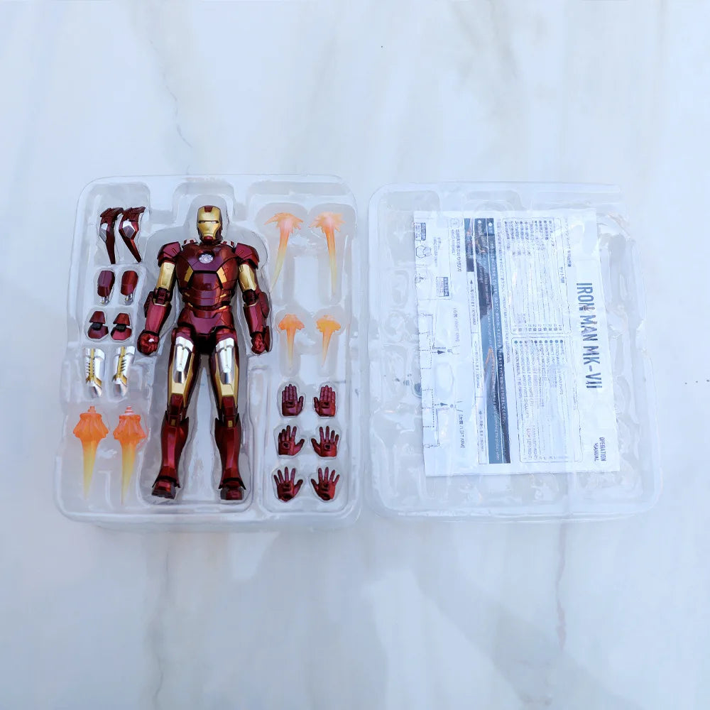 Hot Toys Iron Man MK7 MK20 Nano Armor Avengers League Sculpture Edition Handicraft Model for Adult and Child Toys